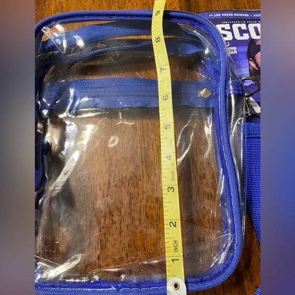 Clear concert event bag. In Indianapolis Colts blue colored straps. NFL football - Picture 6 of 8
